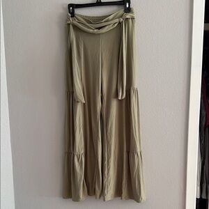 Derek Heart Sage Wide-Leg Jumpsuit Pants